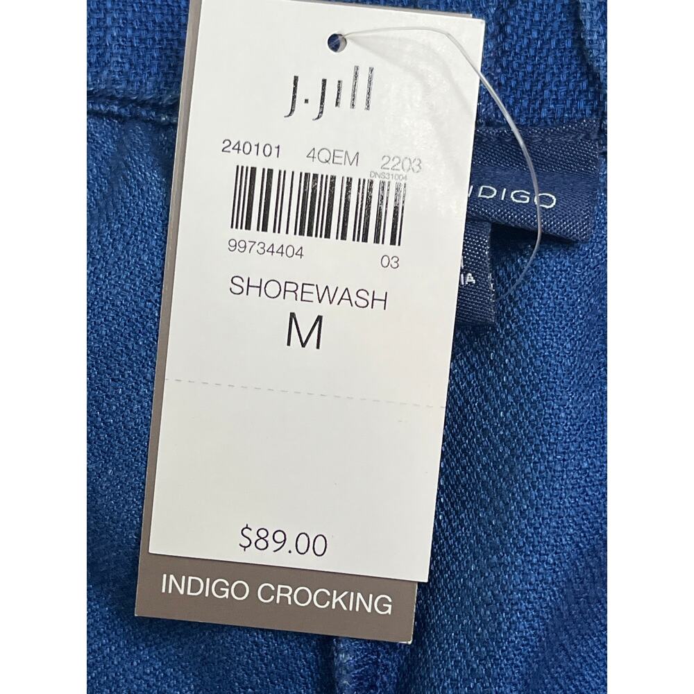 J. Jill pureJill Indigo shore wash blue pull on jeans, size medium, MSRP $89 - Picture 9 of 12
